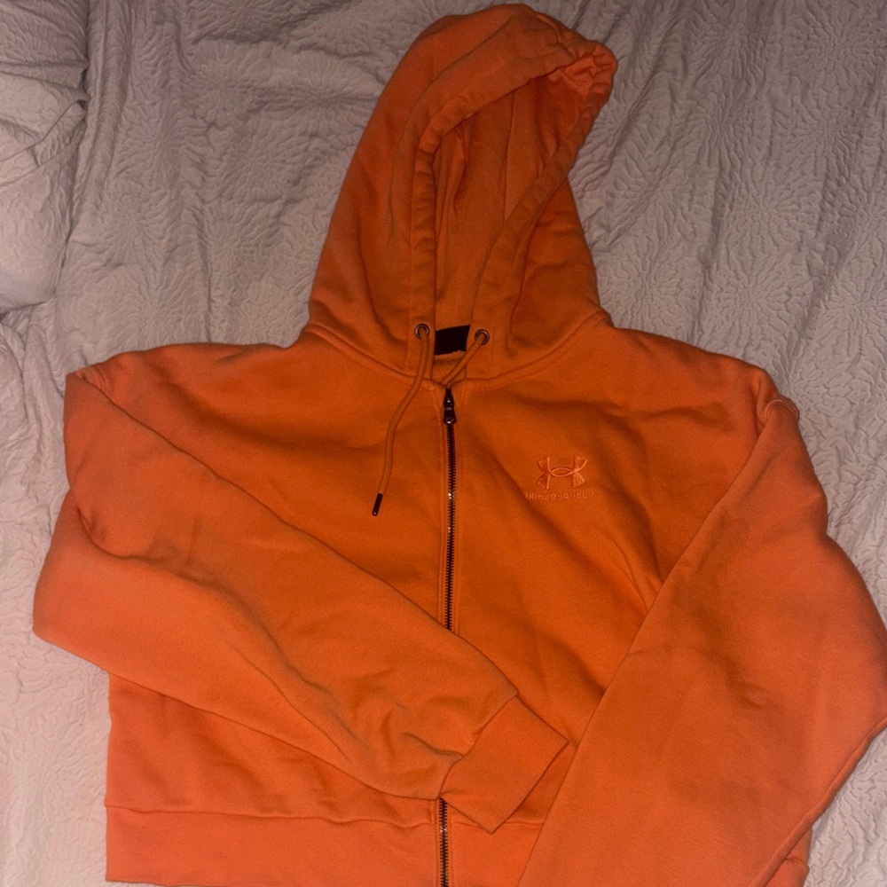 Under Armour Vibrant Orange Cropped Hoodie